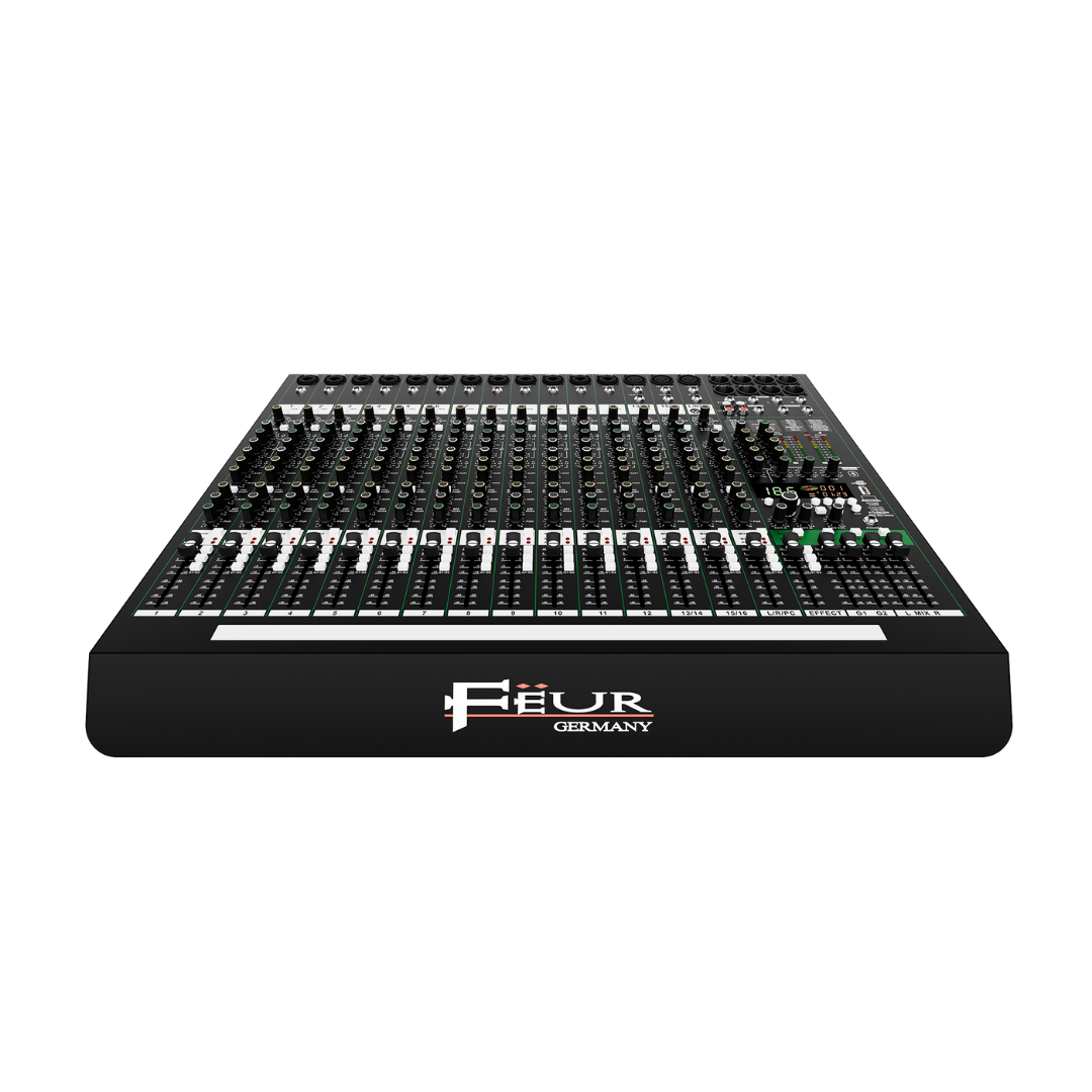 Mezcladora FEUR FU-AUL16-AMP – Serie AUL (16 Canales con Amplificador Integrado)